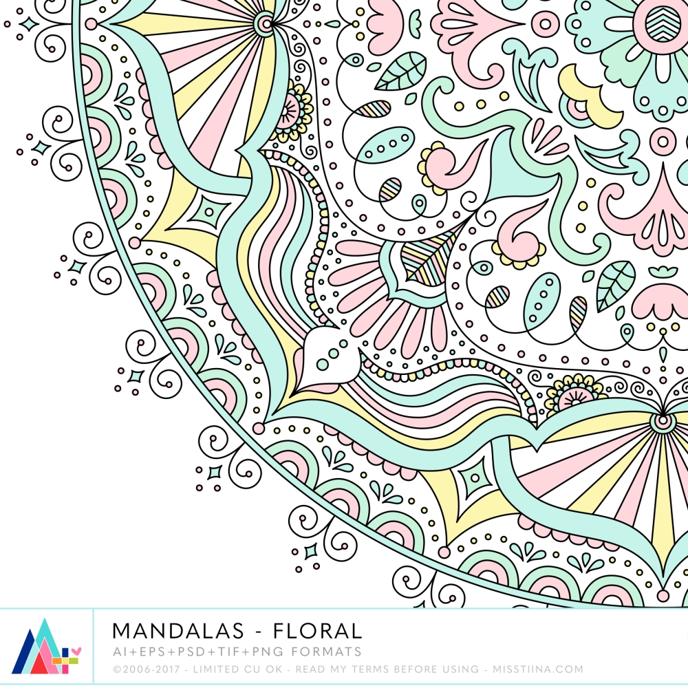 Mandalas - Floral CU