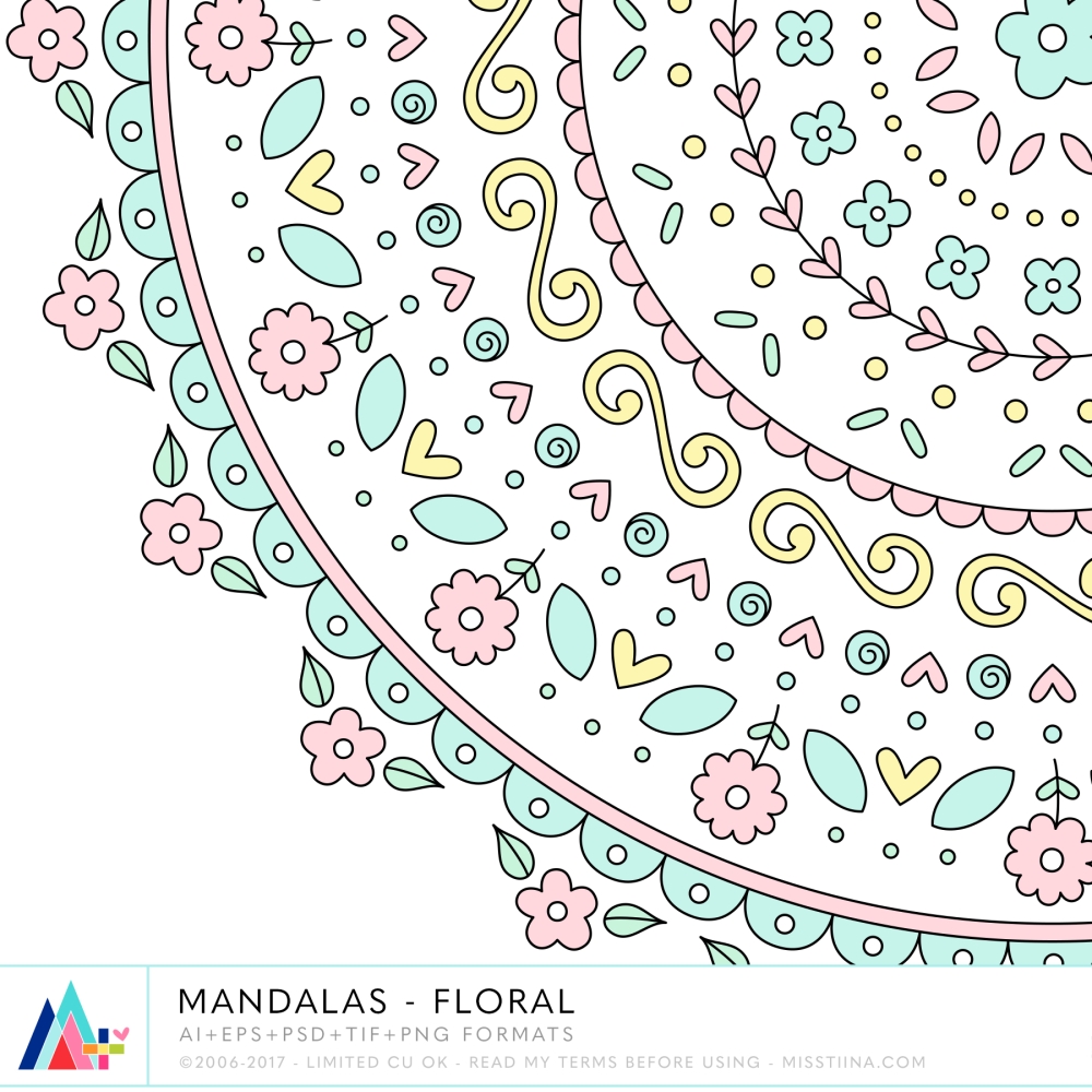 Mandalas - Floral CU