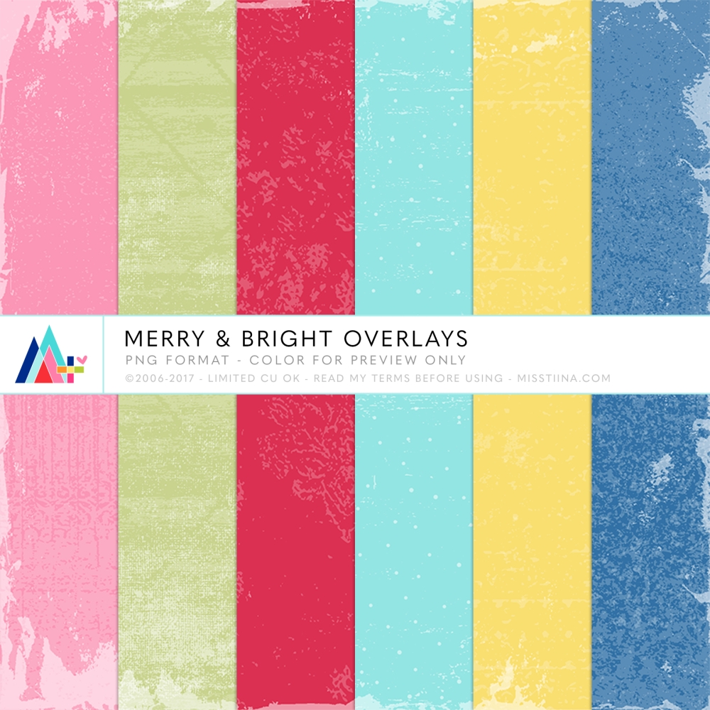 Merry & Bright Overlays CU