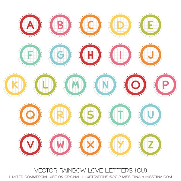 Rainbow Love Letters CU