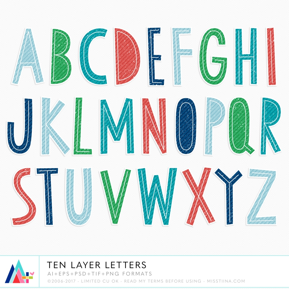 Ten Layer Letters CU