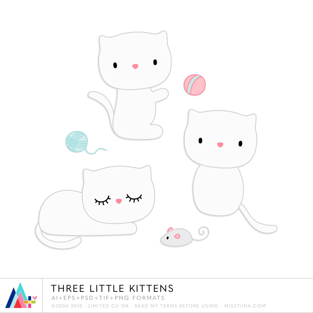 Three Little Kittens CU