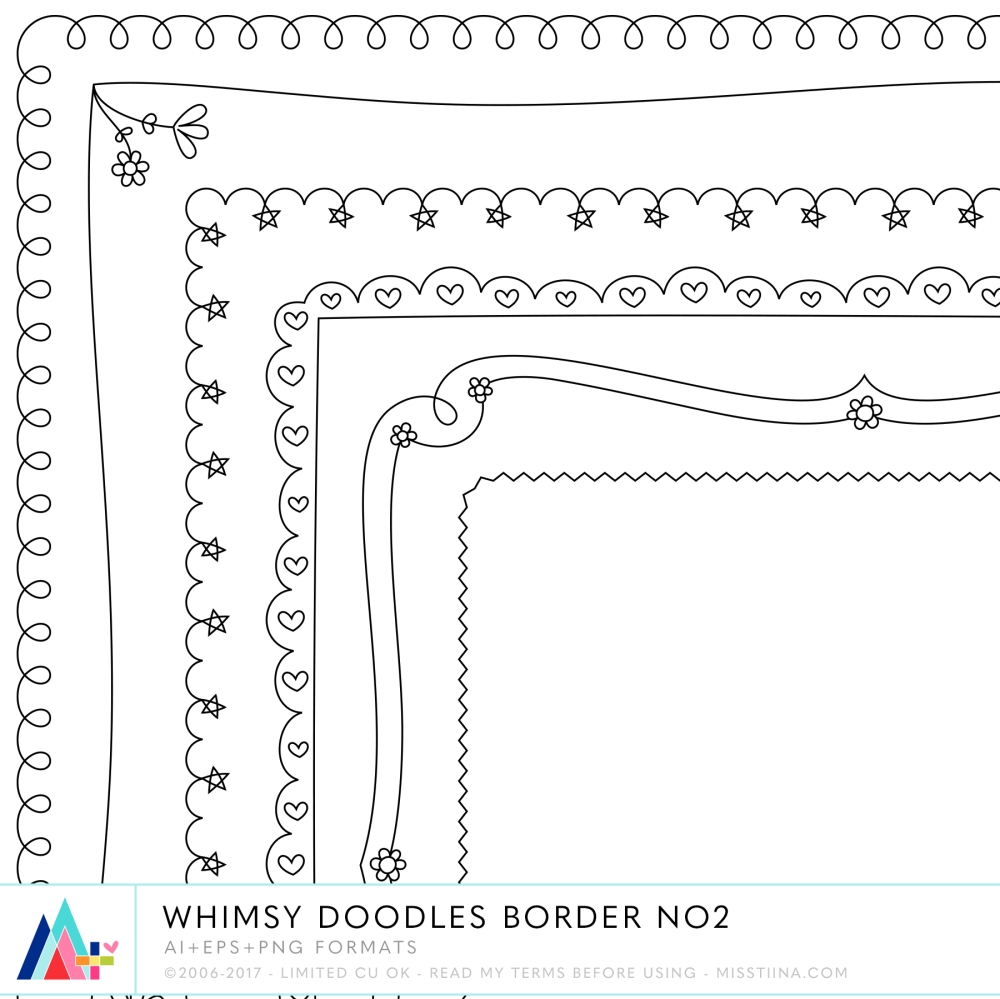 Whimsy Doodles Border No2 CU
