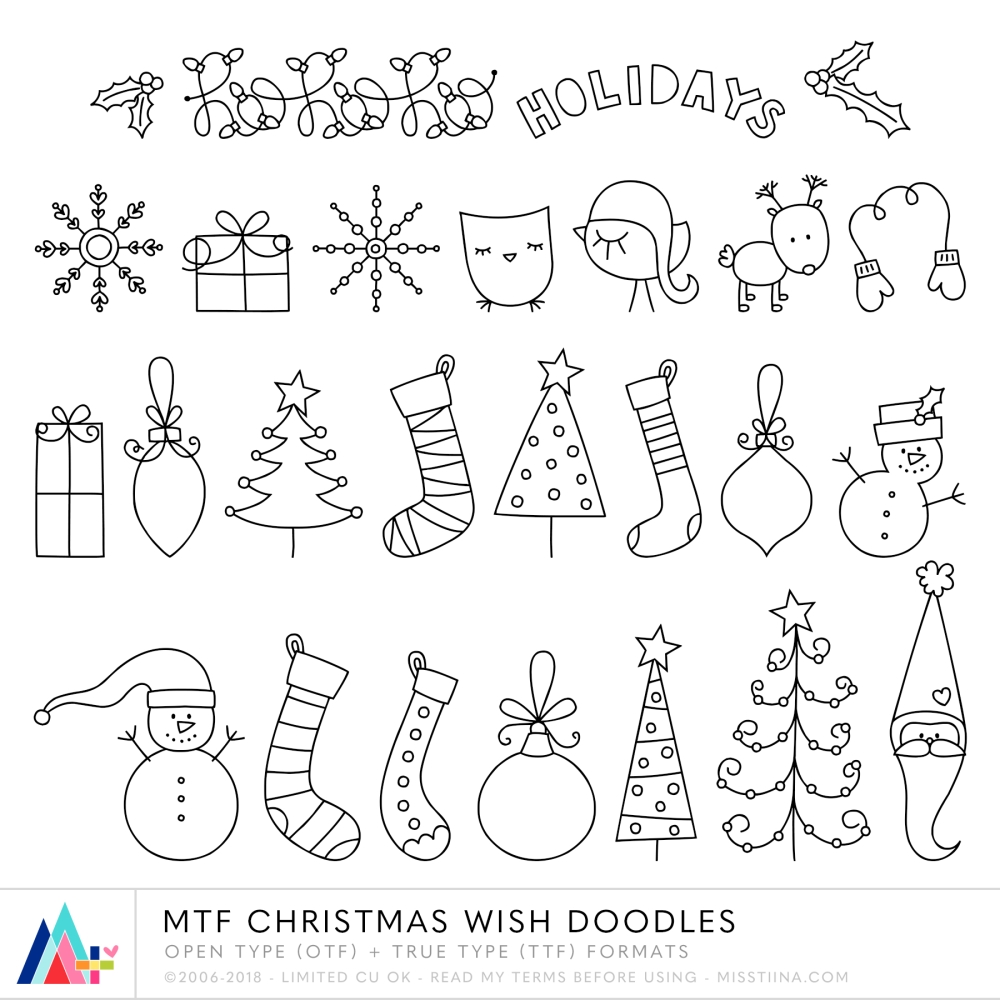 MTF Christmas Wish Doodles CU