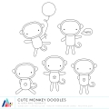 Cute Monkey Doodles CU