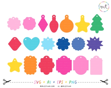 Gift and Clothing Hang Tags 2 SVG