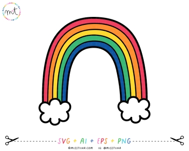 Tall Rainbow SVG