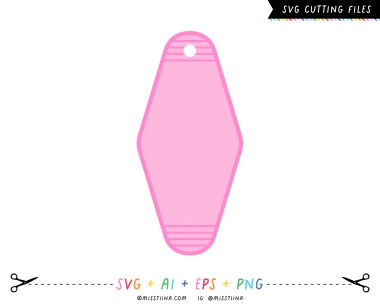 Vintage Motel Key Tag SVG