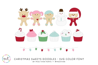 MTF Christmas Sweets Doodles - Color SVG