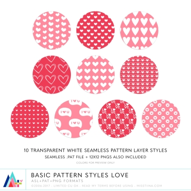 Basic Pattern Styles Love CU