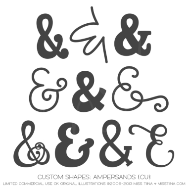 Ampersand Shapes CU