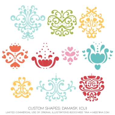Damask Shapes CU