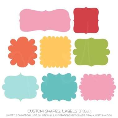 Labels 3 Shapes CU
