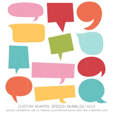 Speech Bubbles 1 Shapes CU