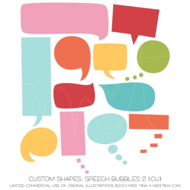 Speech Bubbles 2 Shapes CU