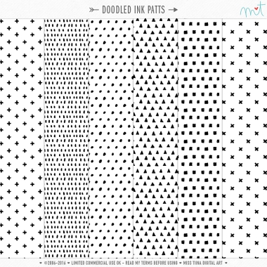 Doodled Ink Patts CU