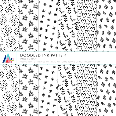 Doodled Ink Patts 4 CU