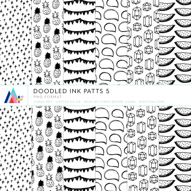 Doodled Ink Patts 5 CU
