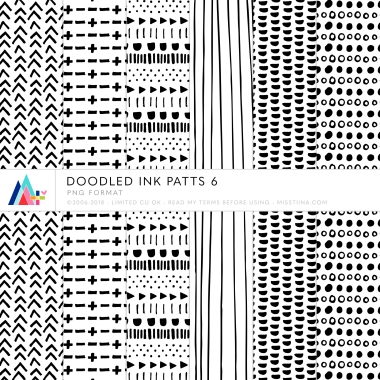 Doodled Ink Patts 6 CU