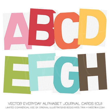 Everyday Alphabet Journal Cards CU