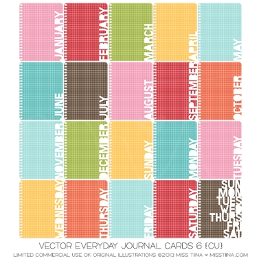 Everyday Journal Cards 6 CU
