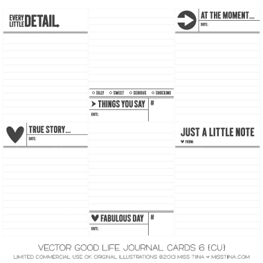 Good Life Journal Cards 6 CU