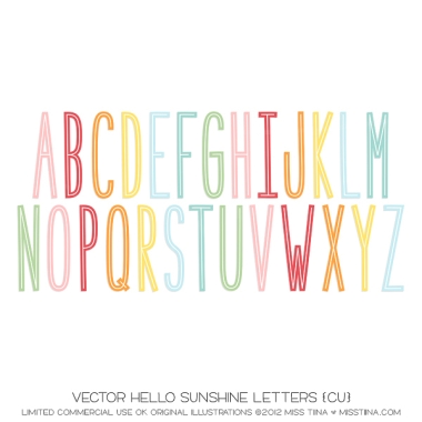 Hello Sunshine Letters CU
