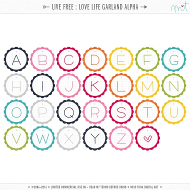 Live Free : Love Life Garland Alpha