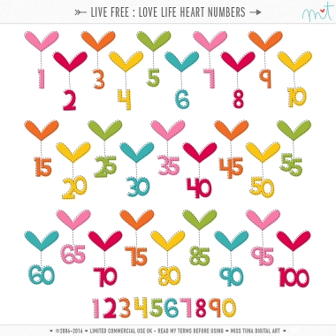 Live Free : Love Life Heart Numbers