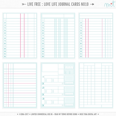 Live Free : Love Life Journal Cards 10 CU