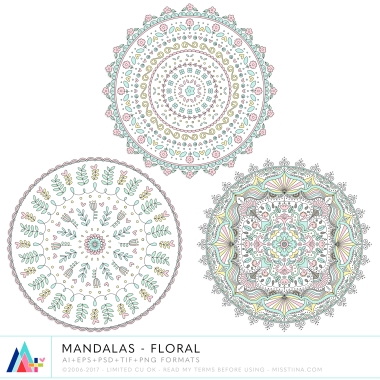 Mandalas - Floral CU