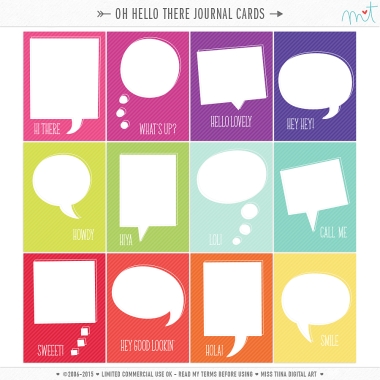 Oh Hello There Journal Cards CU