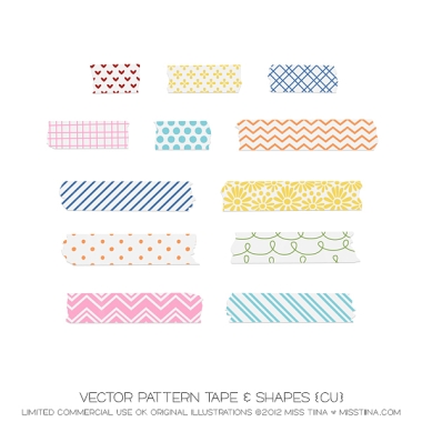 Layered Pattern Tape & Shapes No1 CU