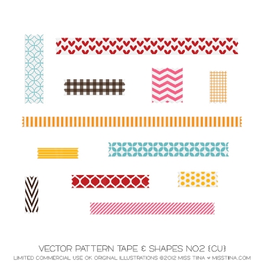 Layered Pattern Tape & Shapes No2 CU