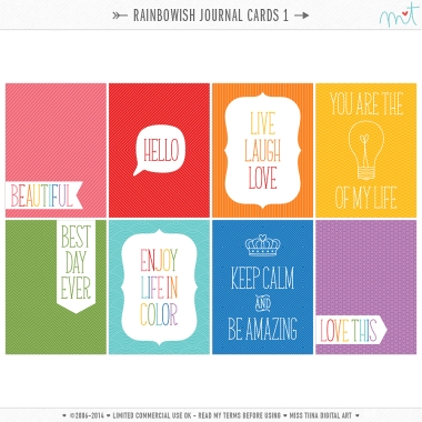 Rainbowish Journal Cards 1 CU