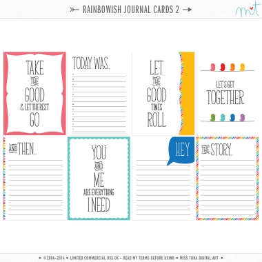 Rainbowish Journal Cards 2 CU