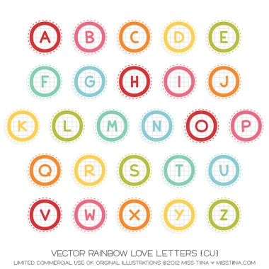 Rainbow Love Letters CU