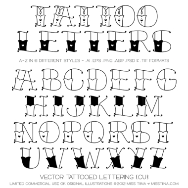Tattooed Lettering CU