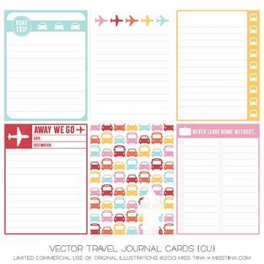 Travel Journal Cards CU