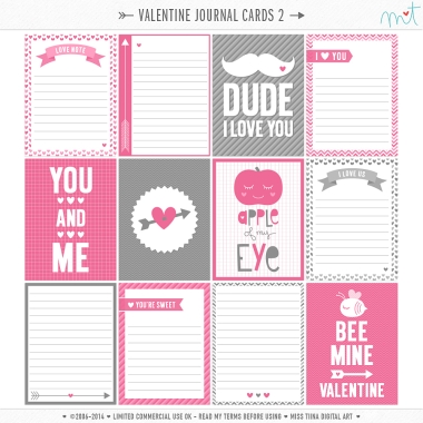 Valentine Journal Cards 2 CU