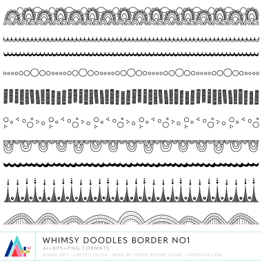 Whimsy Doodles Border No1 CU