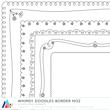 Whimsy Doodles Border No2 CU