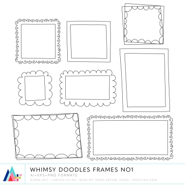 Whimsy Doodles Frames No1 CU