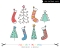 Christmas Wish Stockings & Trees SVG
